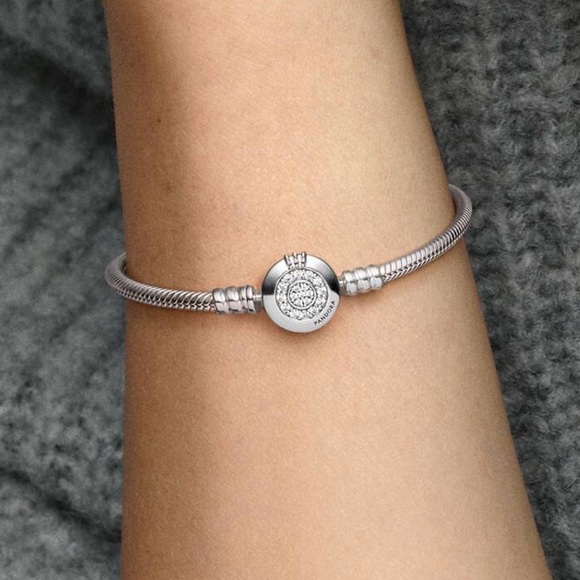Pandora Crown O Snake Chain Bracelet - Picture 2 of 8